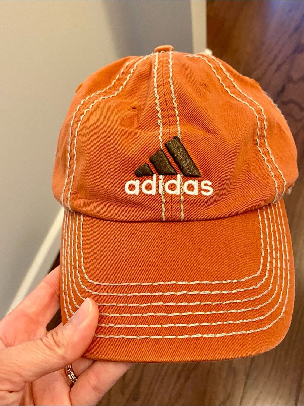 adidas Rust Orange Adjustable Logo Cap